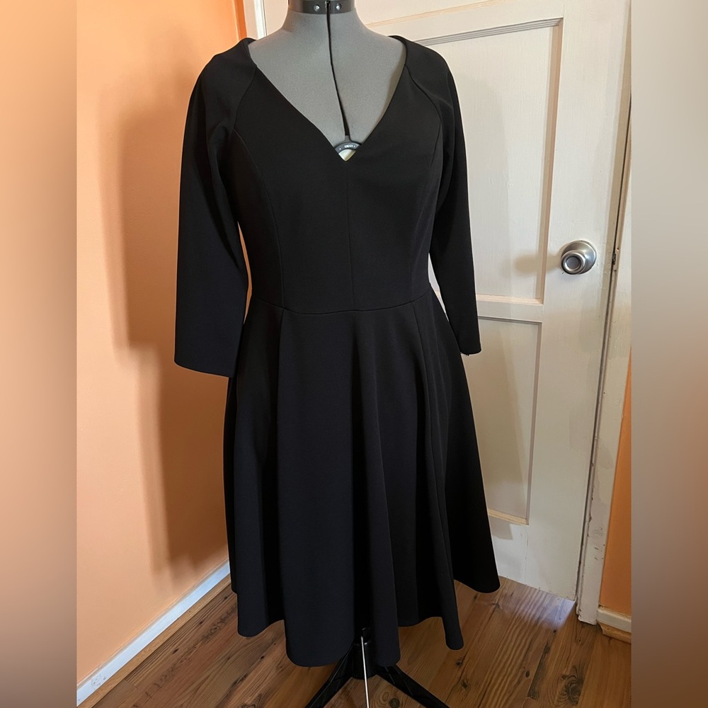 Modcloth Classic Black Long Sleeve Dress